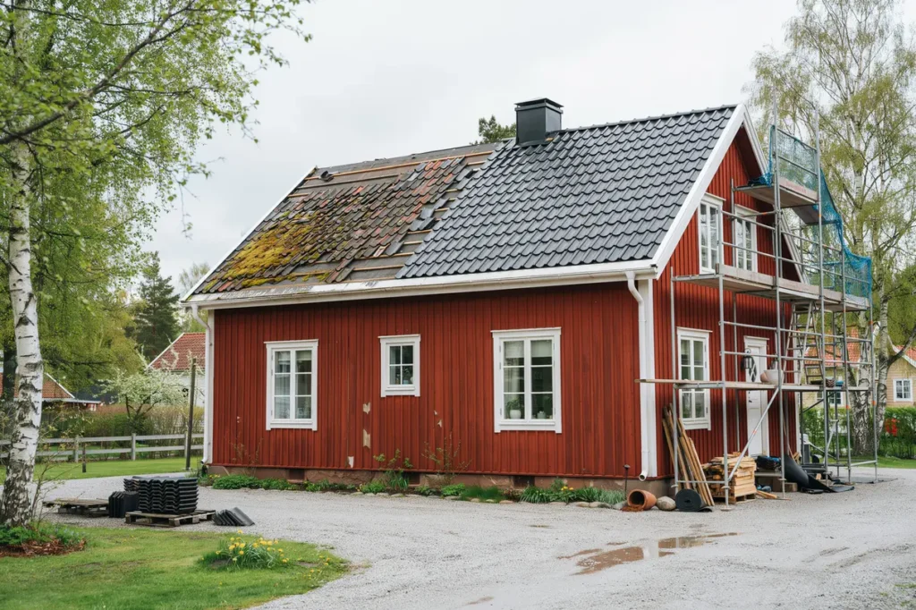 byta tak p villan material kostnad och tecken p att det r dags
