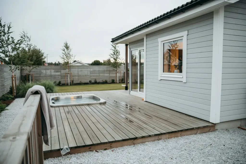 installera spabad i altanen s lyckas du med en inbyggd jacuzzi hemma
